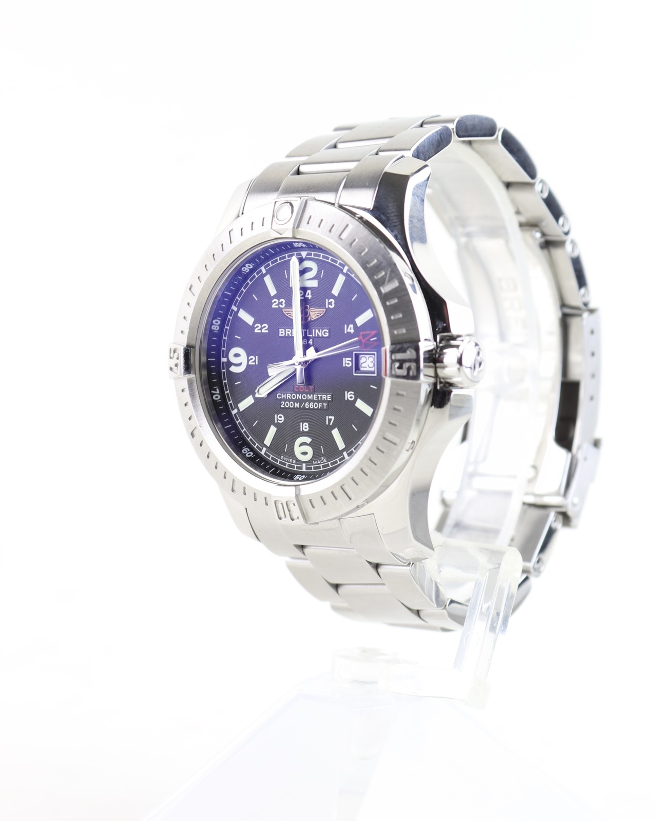 Breitling Breilting Colt Blue Dial on steel A74388 Complete
