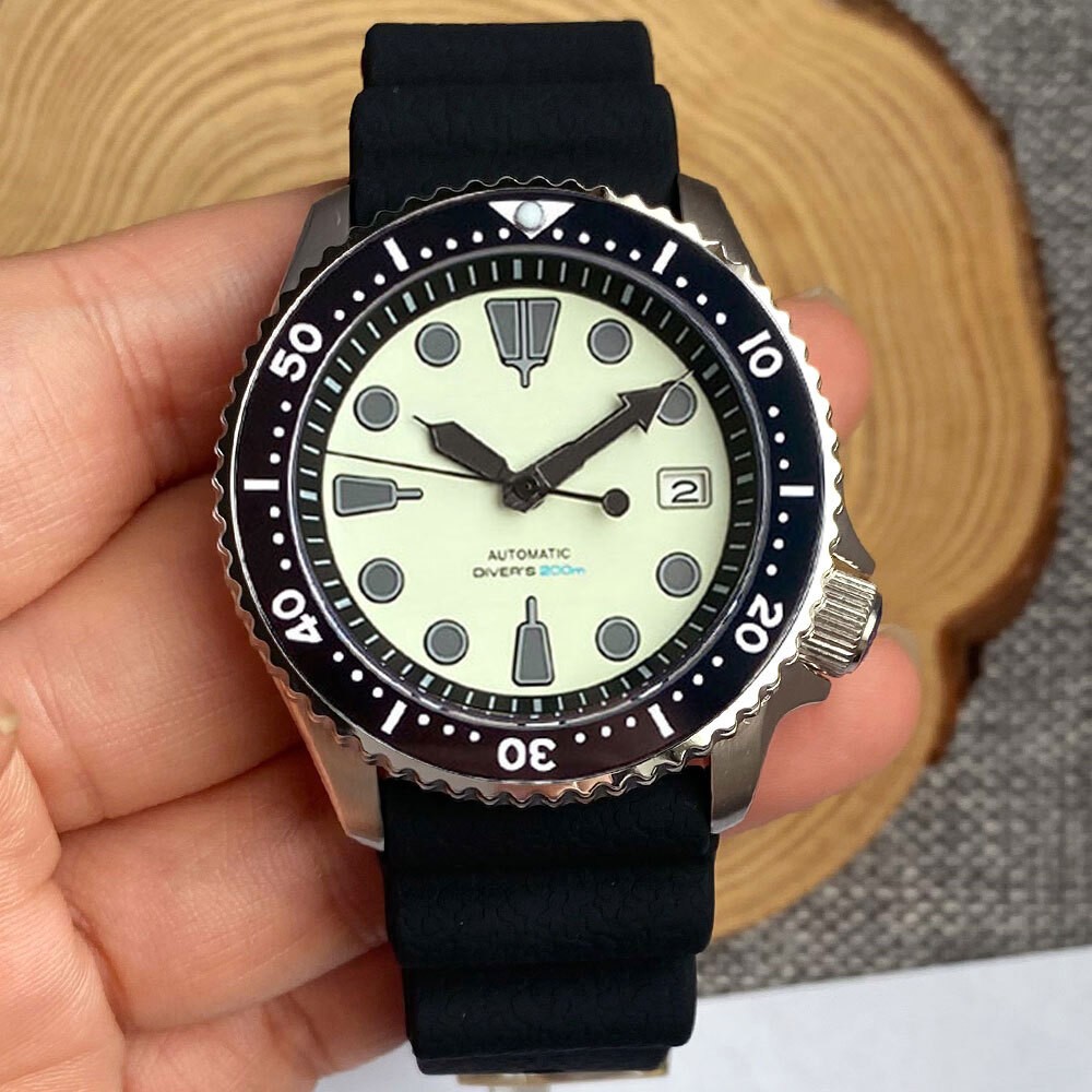 Tandorio 41mm Diving Style Sapphire Full Lume Dial Japan NH35A Auto Men Watch