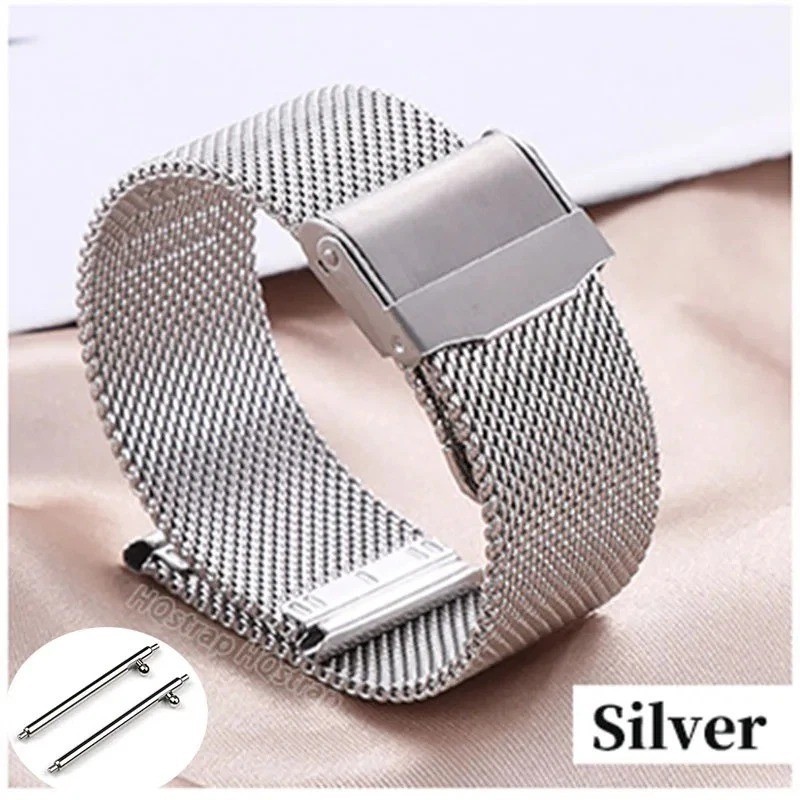 Stainless Steel Mesh Watch Band Strap 12mm 14mm 16mm 18mm 20mm 22mm 24mm