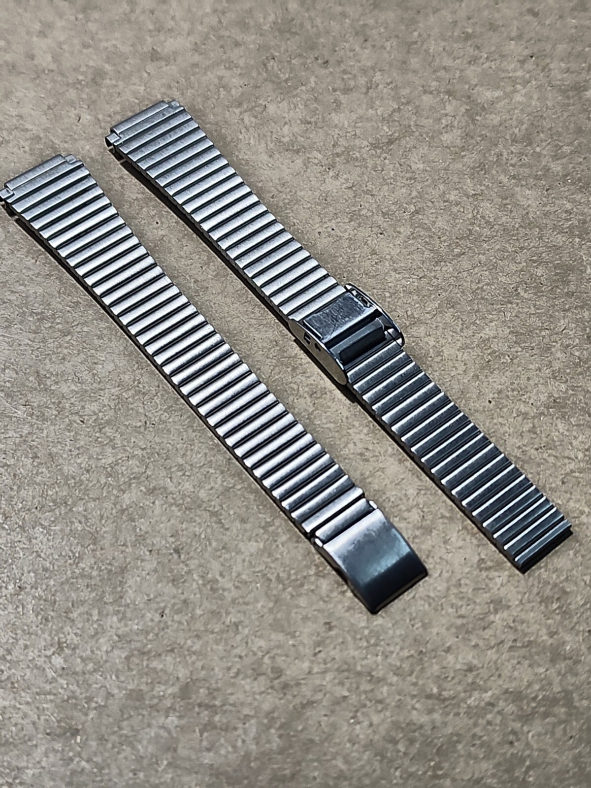 Ladies Vintage NOS Speidel 10-13mm 2 Piece Stainless Sliding Clasp Watch Band
