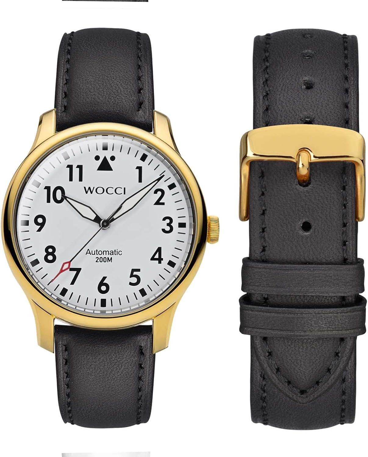 Correa Reloj Cuero Vintage 20mm Hombres Mujeres Hebilla Oro Negro Accesorios