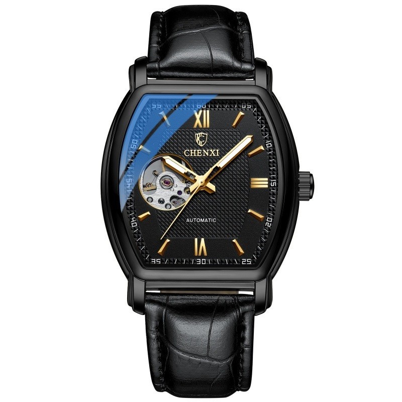 Men’s Automatic Mechanical Watch Classic business Self-winding Barrel-shap Gift