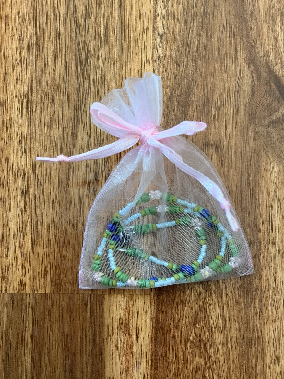 🫐✨Handmade Wild Blueberry Glass Seed Bead Necklace 15” Stainless Steel✨🫐
