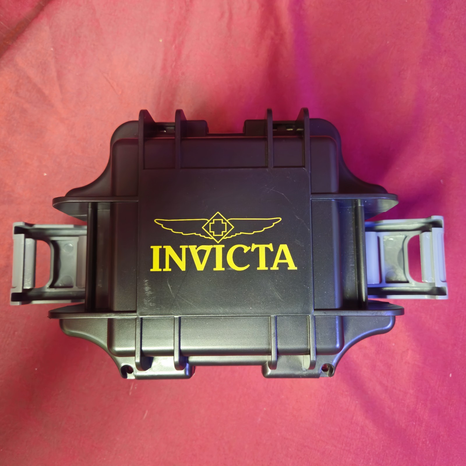 Invicta Pepsi Jubillee Watch Case – Single – Black With Gray – Yellow Lettering