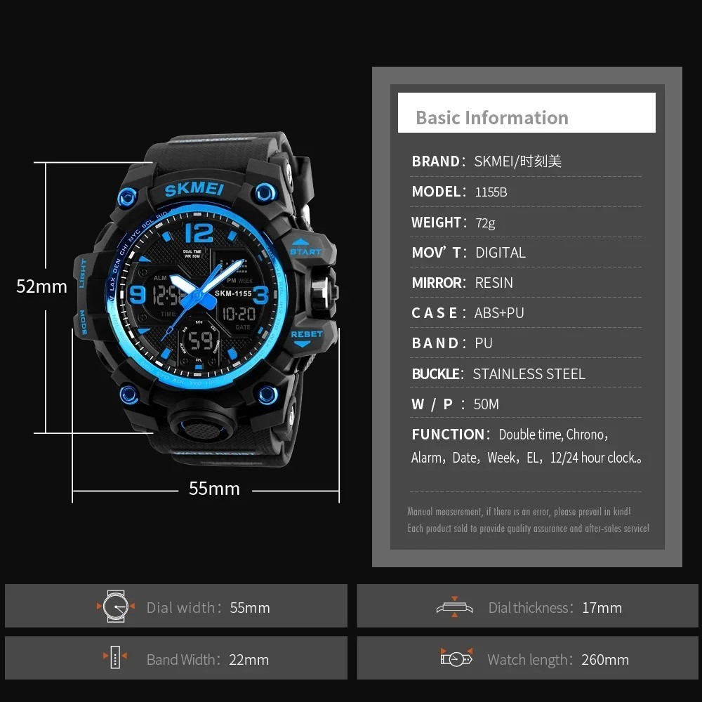 SKMEI Men Sport Watches Military Dual Time Boys Watch Digital Quartz Wristwatch