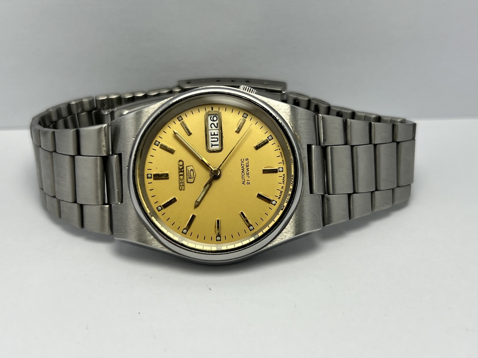 Vintage Seiko 5 Automatic 7S26 Day/Date Japanese Men wrist Watch