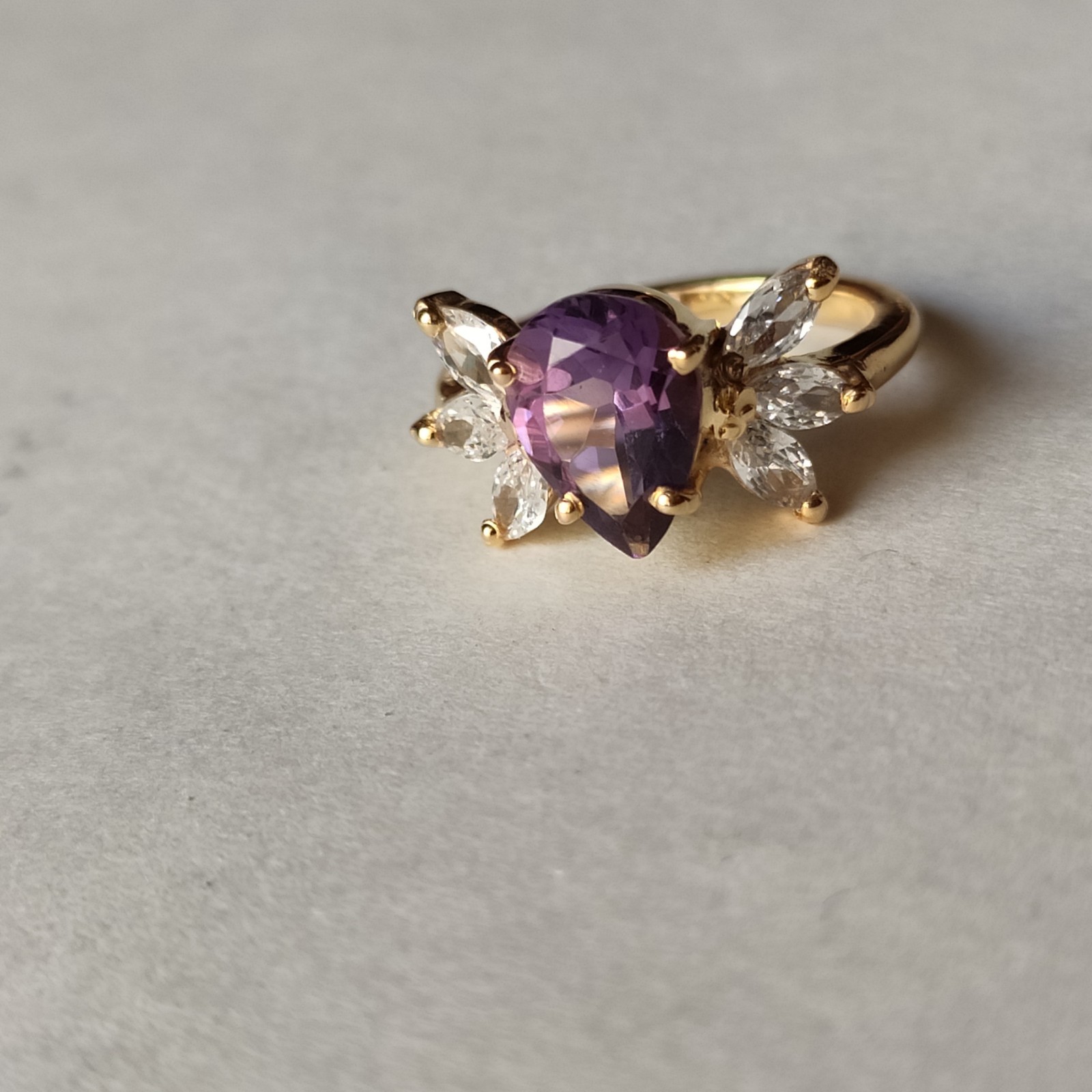 Elegant Amethyst Ring 925 Sterling Silver Handmade Women Jewelry Purple Stone