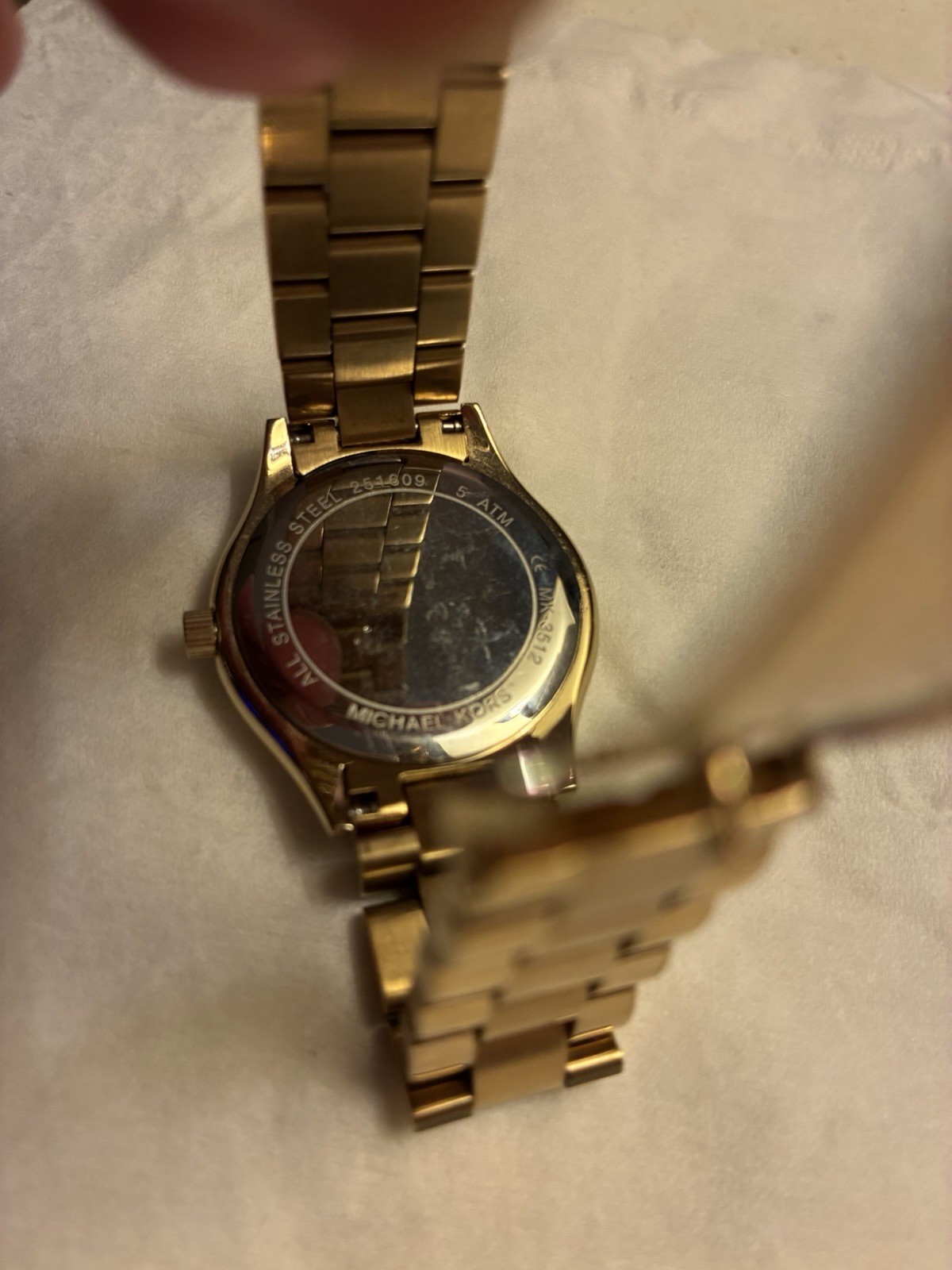 Michael Kors Mini Slim Runway MK3512 34mm Gold-Tone Women’s Wrist Watch