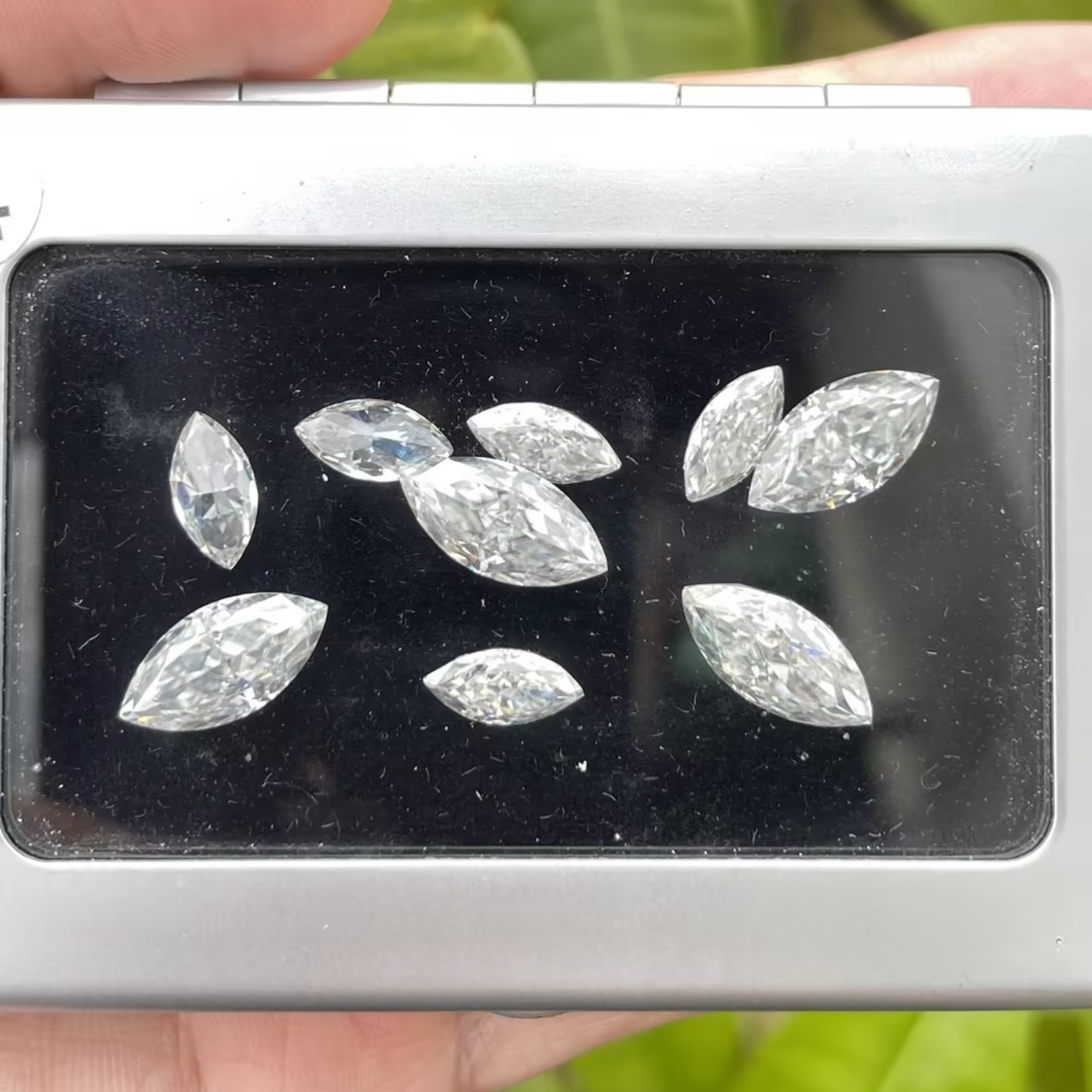 GRA Full Size Marquise 0.1-10ct Loose D Moissanite Vivid blue VVS1 for Jewelry