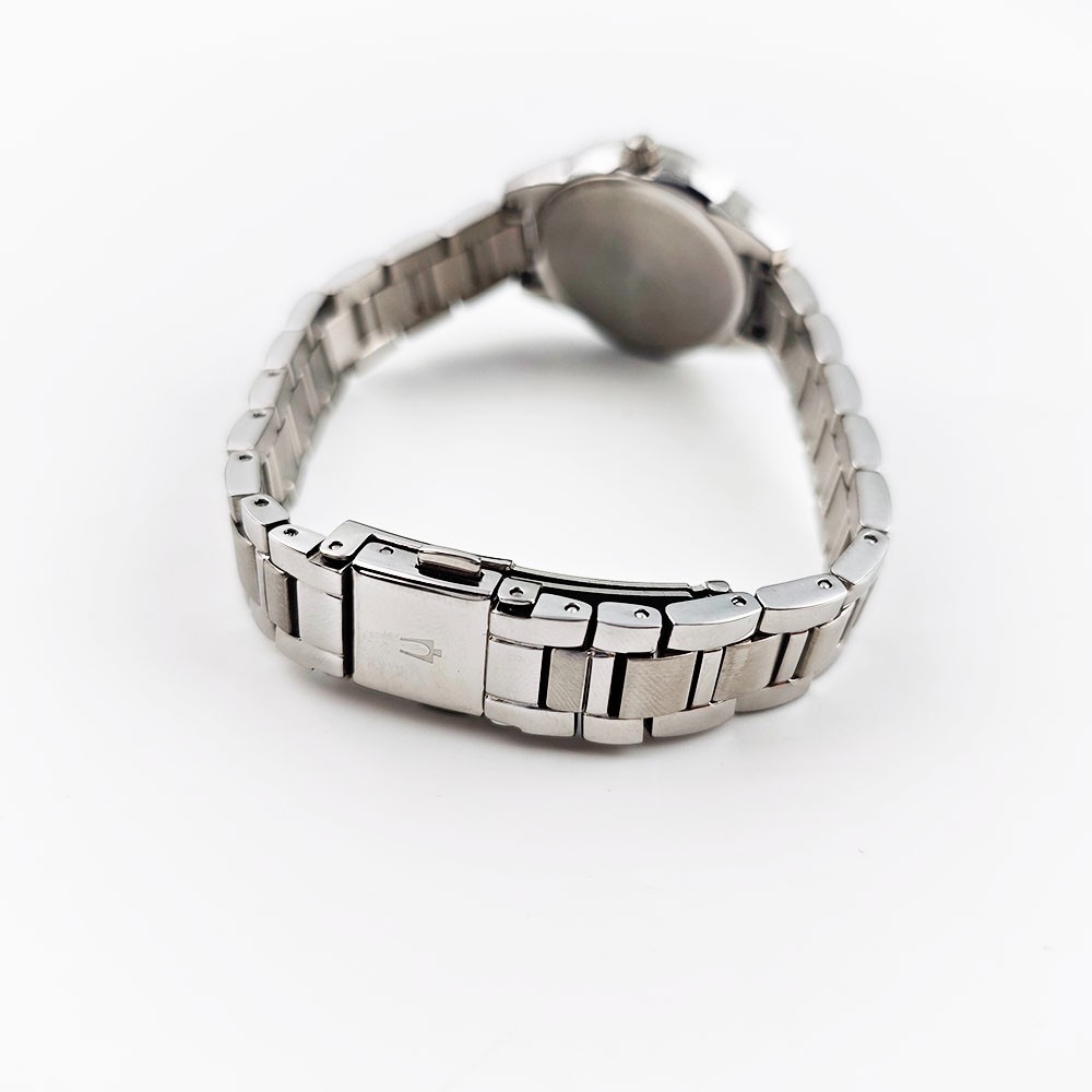 Bulova Sutton 96P219 White Diamond Dial Silver Band Women’s Quartz Women’s 28mm