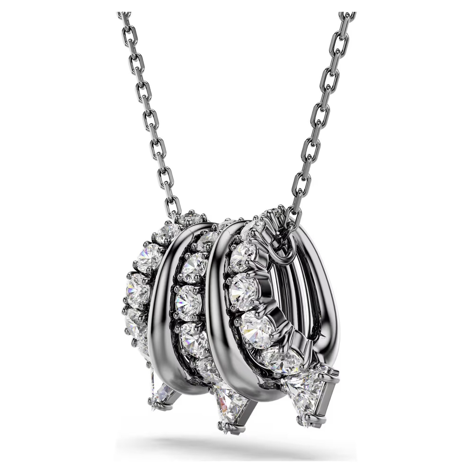 Swarovski Zirconia Sublima Pendant, White, Ruthenium Plated 5735225