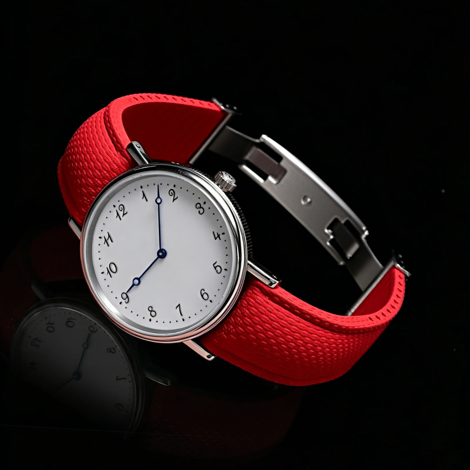 LATEST STYLE CTS FKM Rubber Strap 18/19/20/21/22/24Mm Curved End Snap Deployant