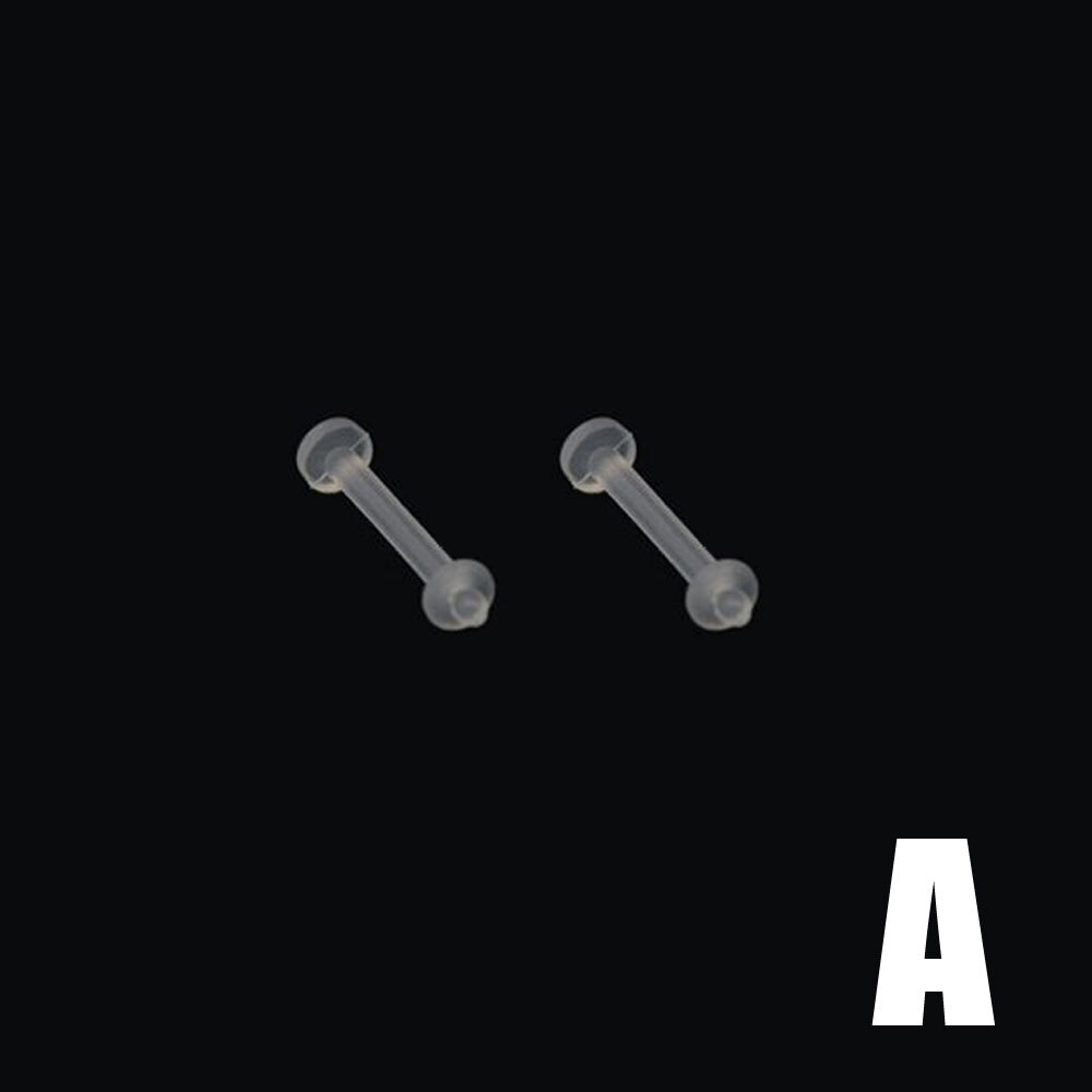 Invisible Clear Nose Stud. See Through Nose Studs Transparent Plastic Piercing