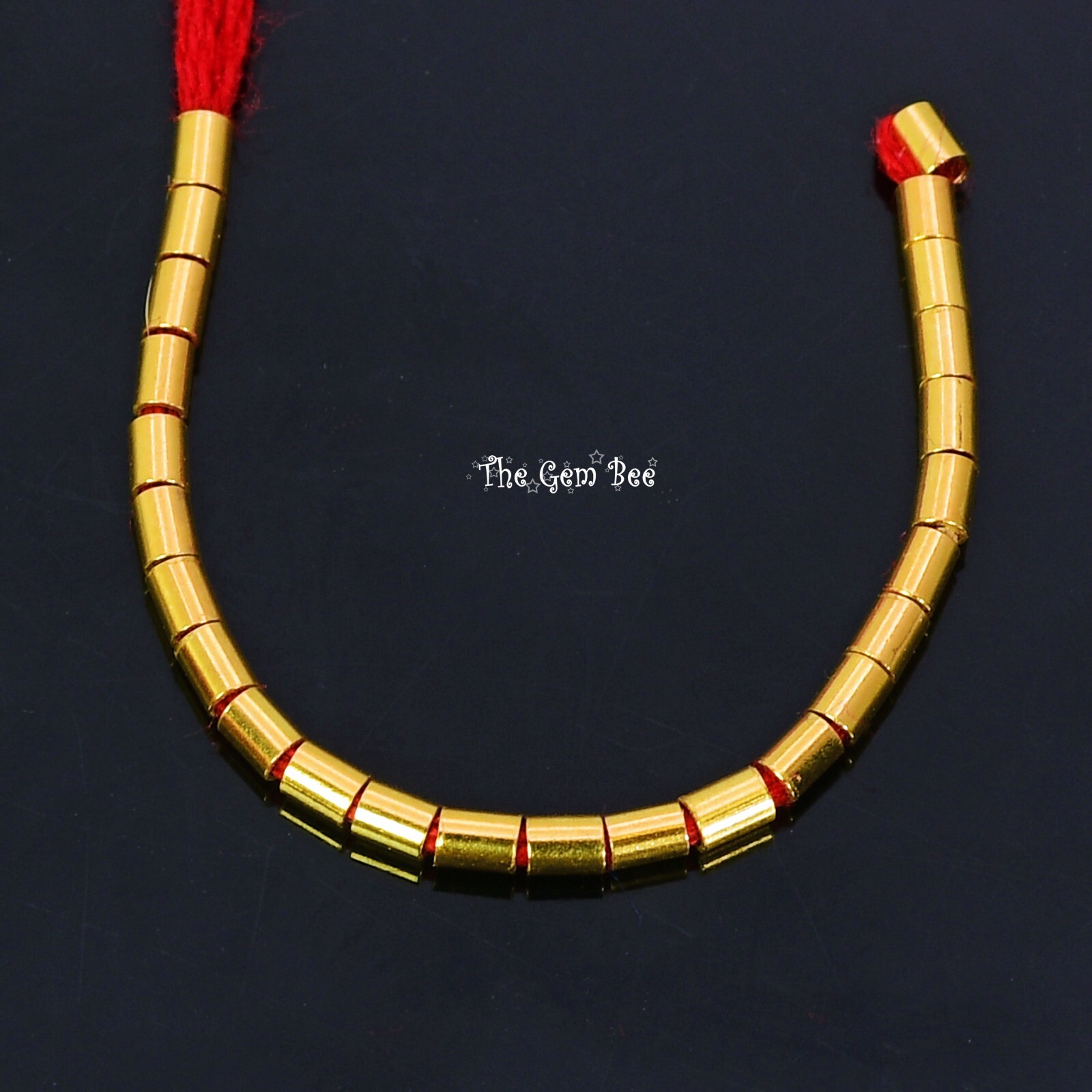 1.5MMx2MM 18k Solid Yellow Gold Crimp Tube Beads (10)