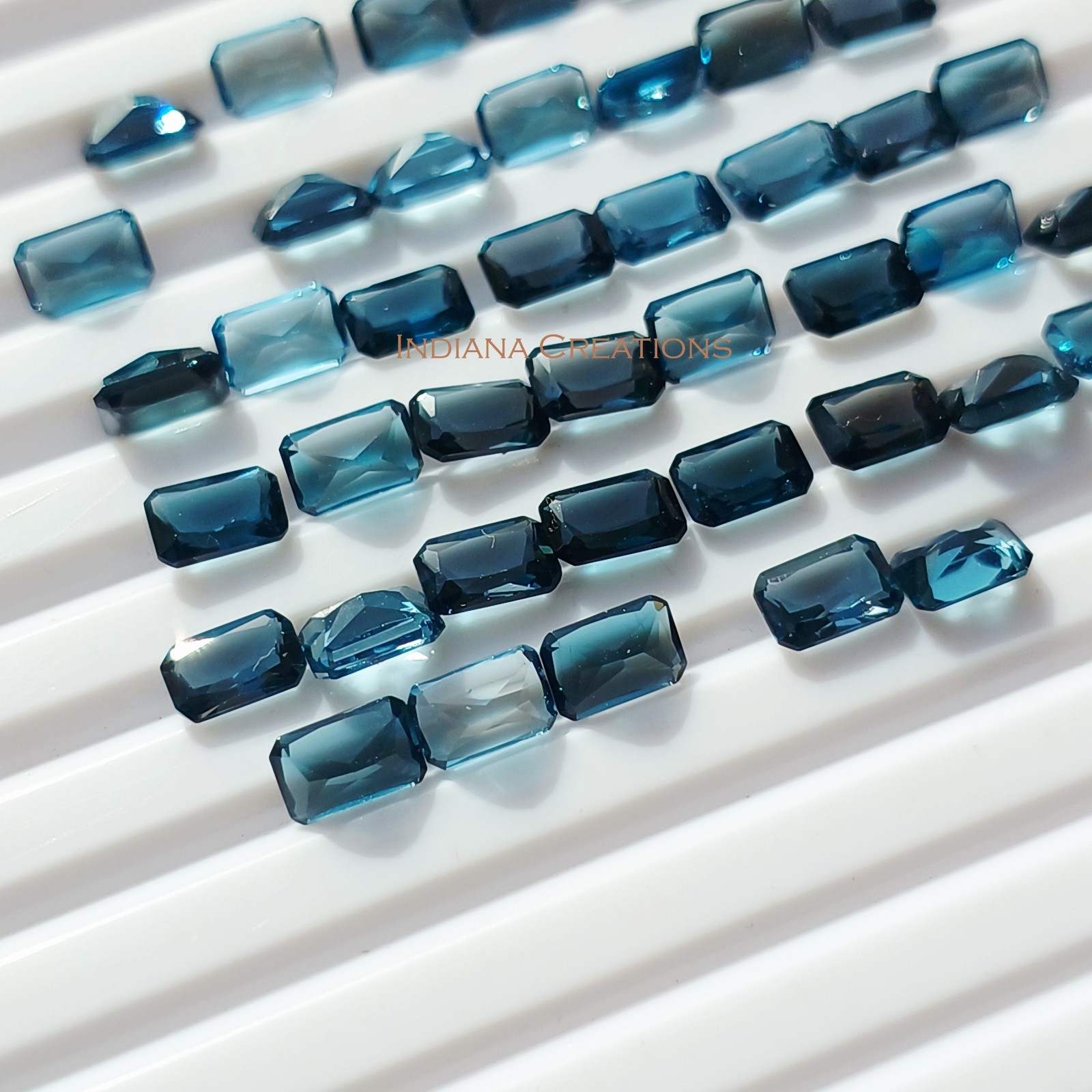 Natural London Blue Topaz Octagon Faceted Cut 3x5mm To 8x10mm Loose Gemstone