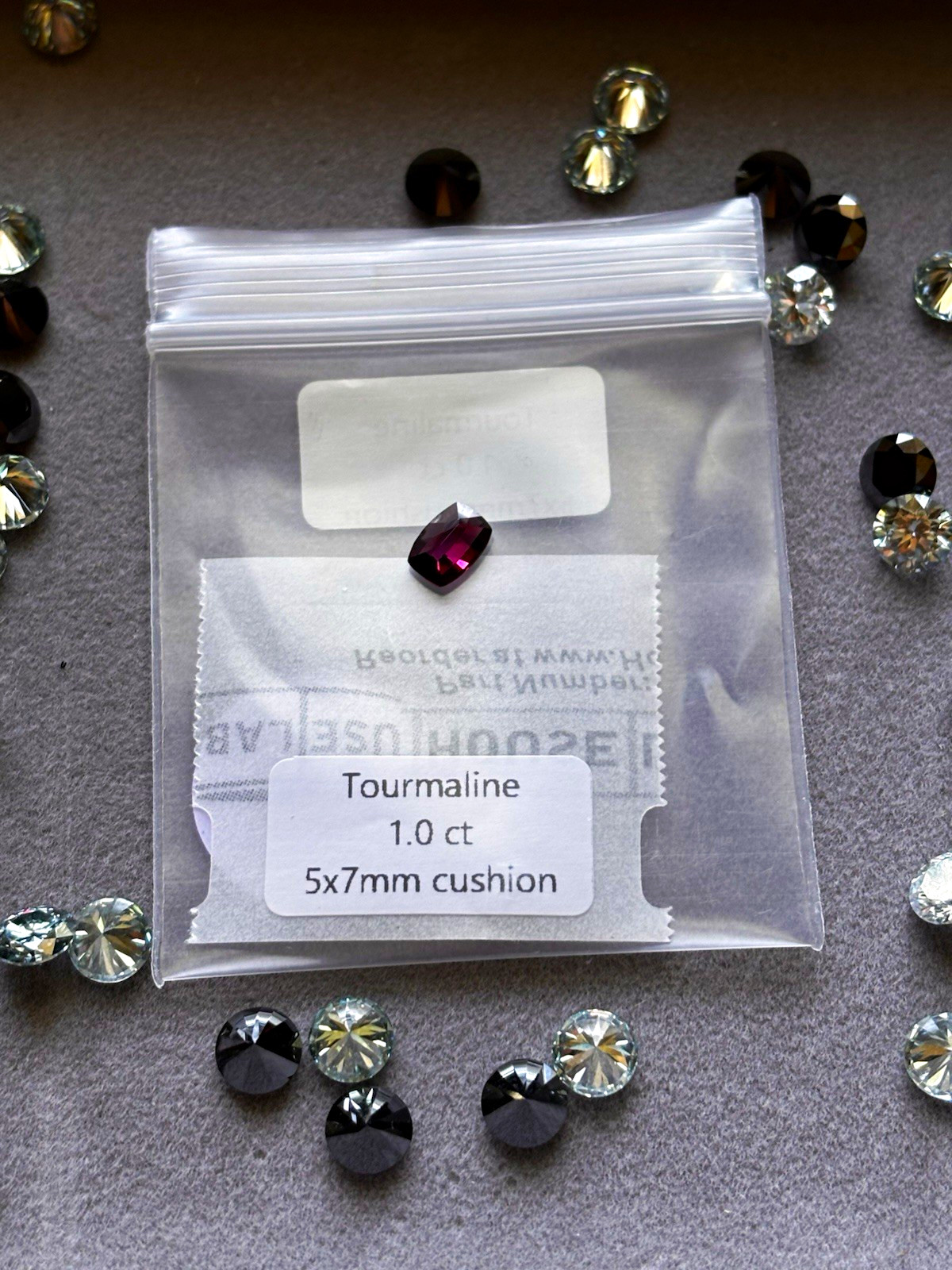 Genuine Red Tourmaline Cushion Cut Loose Gemstone 5x7mm 1.0 ctw