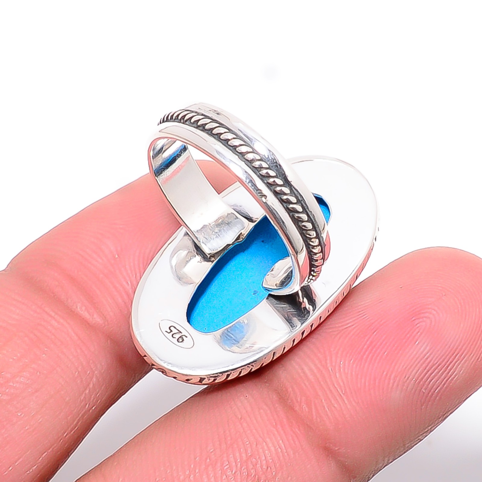 Sleeping Beauty Turquoise 925 Sterling Silver Ring, Christmas Gift, Dainty Ring