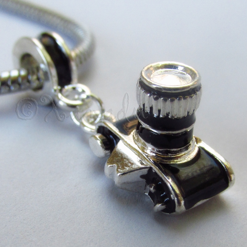 Photography Camera Large Hole Charm For Euorpean Charm Bracelets