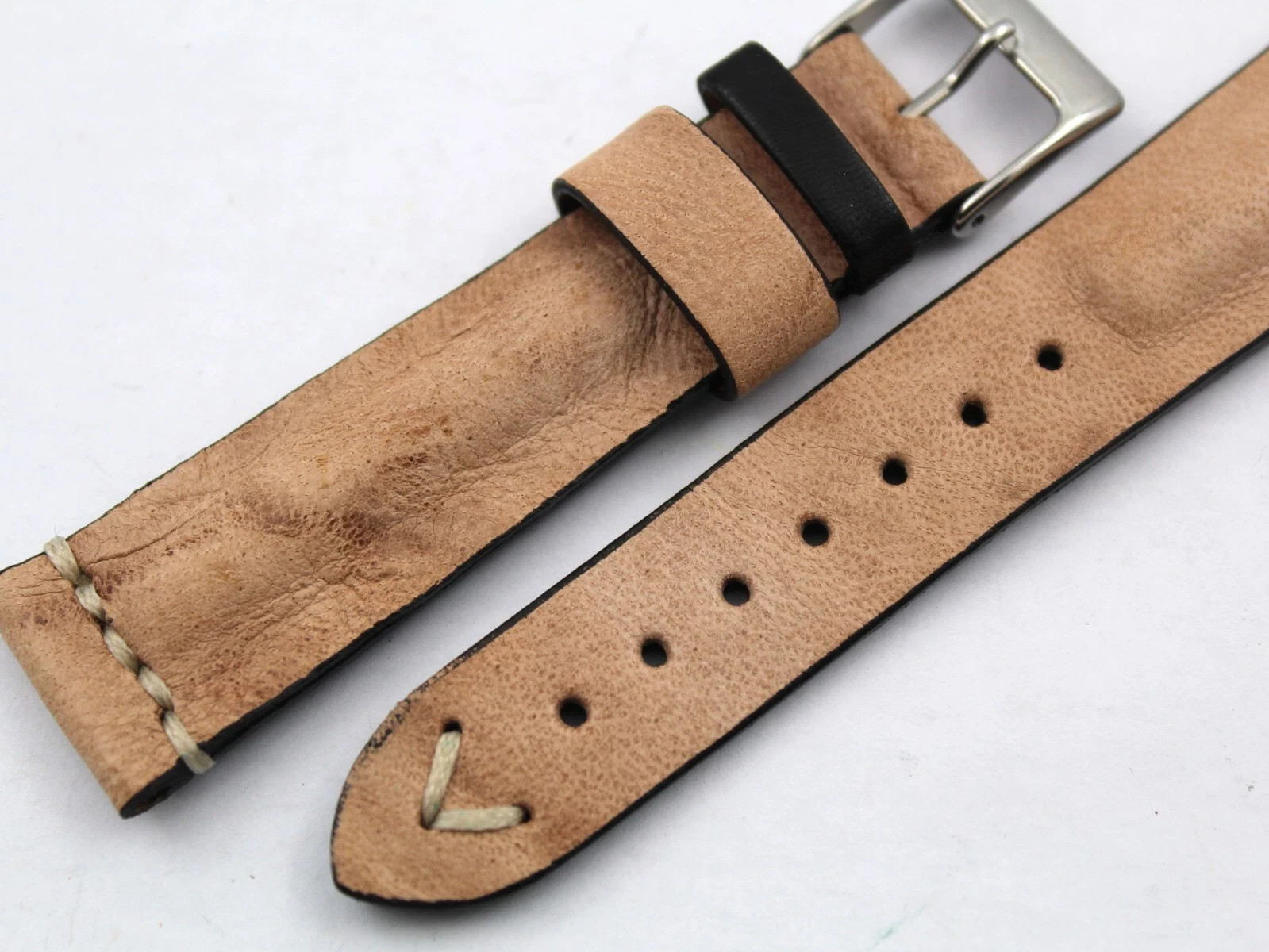 Genuine Powder Leather Strap Various Sizes Buckle Pin Steel Spare Parts Top