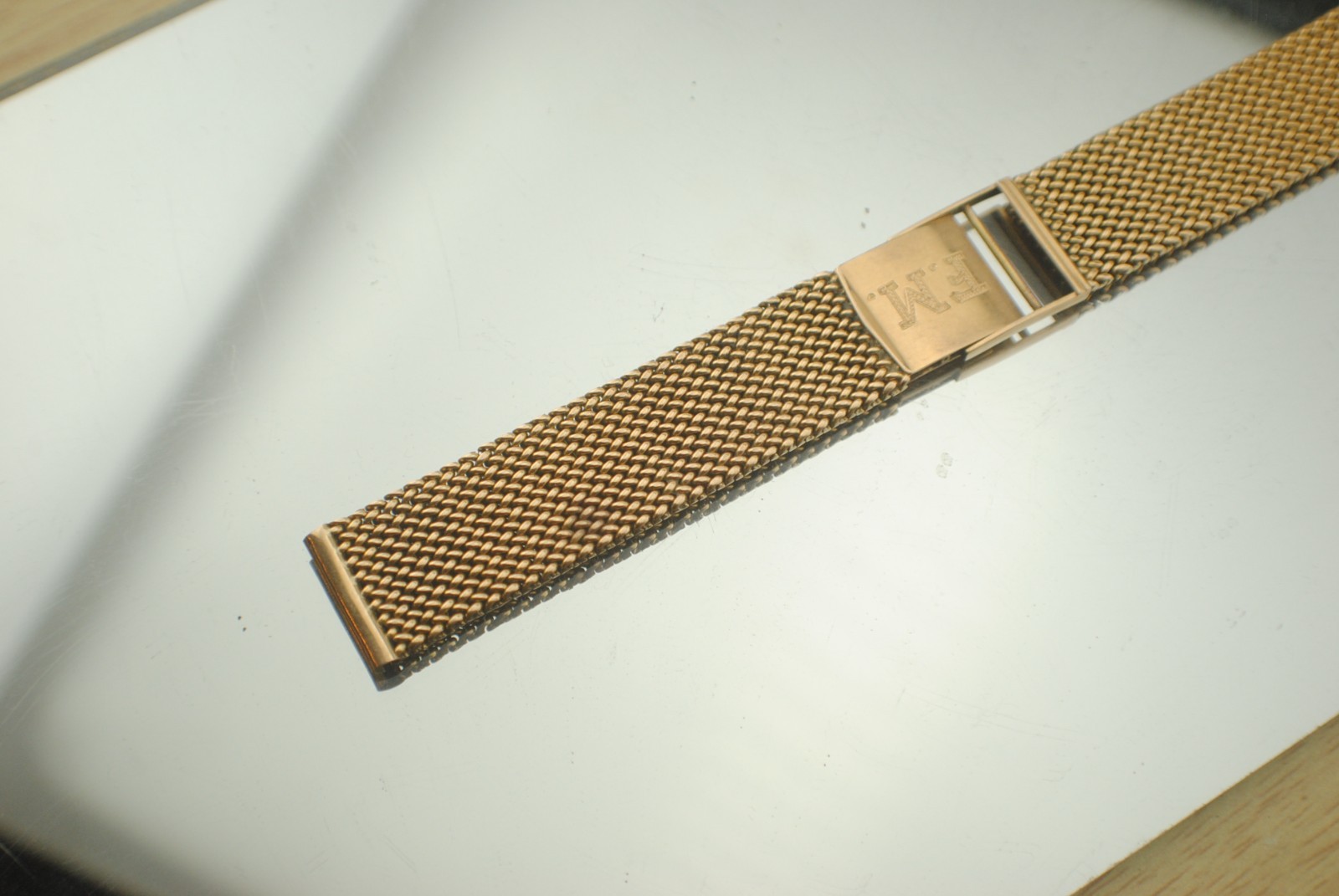VINTAGE 18K ROSE GOLD 17.4MM LUG 47.5 G BRACELET 1950S 17CM IWC OMEGA PATEK VC