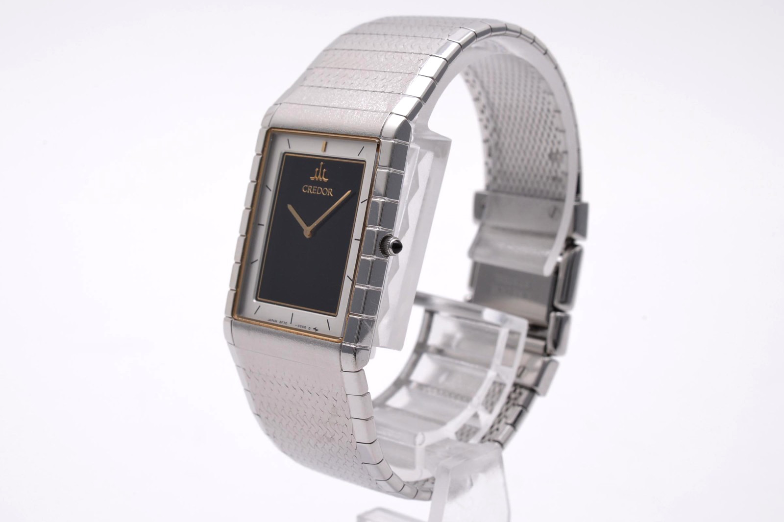 [Near MINT] Vintage Seiko Credor 2F70-5500 Black White Dial Unisex Watch From JP