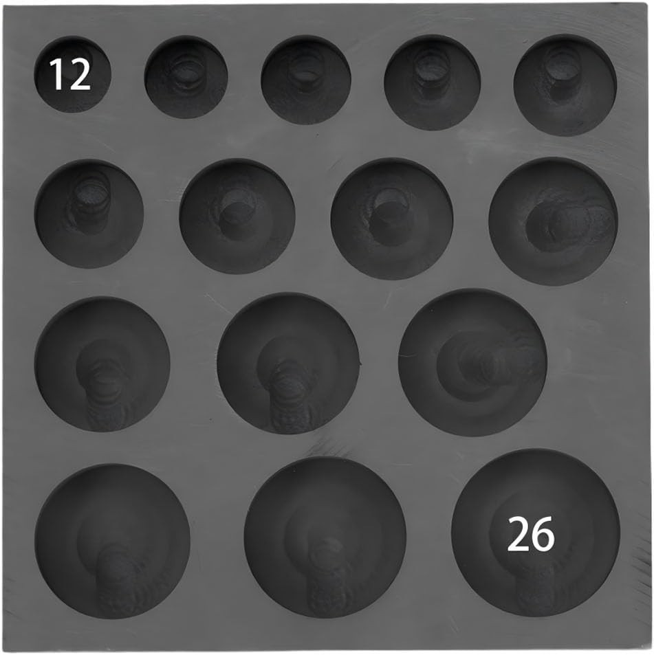 Graphite Mold 1PC for Casting Gold Silver Aluminum Copper Brass, High-Purity DI