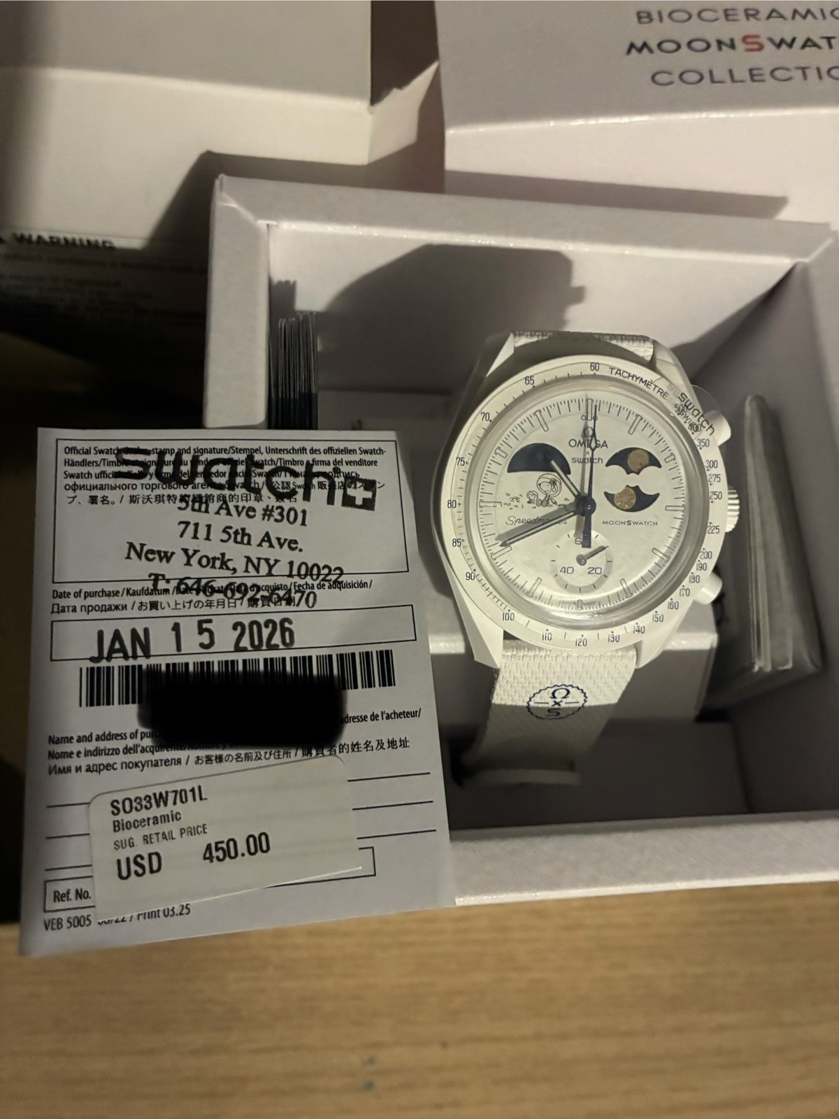 Swatch X Omega Moonswatch Mission to Earthphase Moonshine Gold Cold Moon