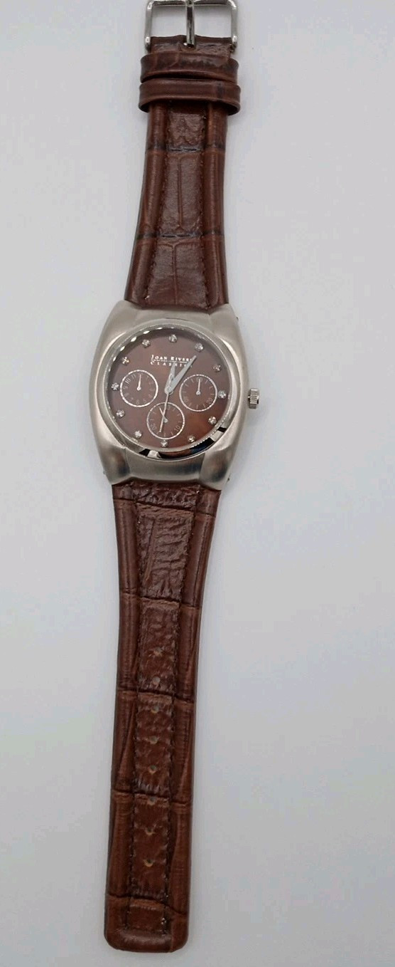 Joan Rivers Stainless Watch V377 Very Nice Needs New Battery