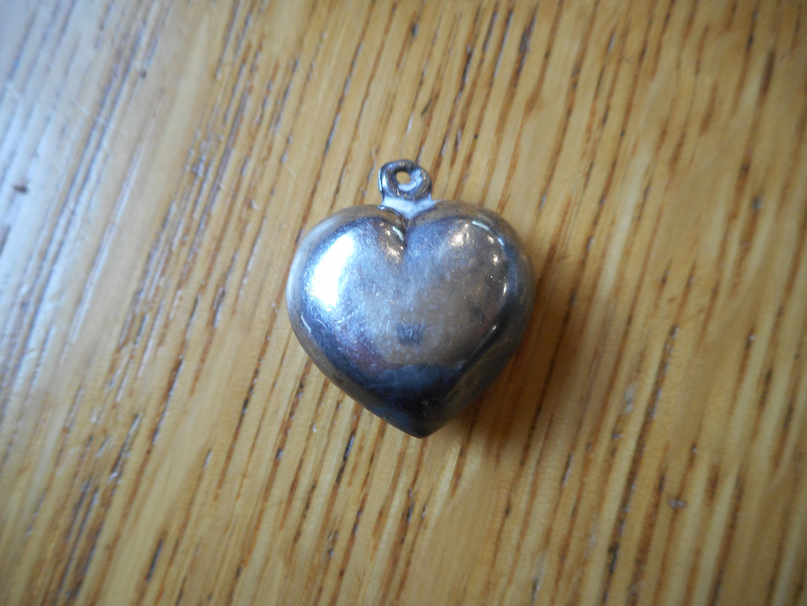 HEART CHARM small, silver for yourself or for the one you love. Approx. 3/4 in.