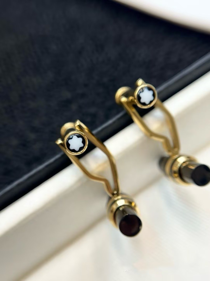 Exquisite MB Black+Glod Cufflinks With Box US