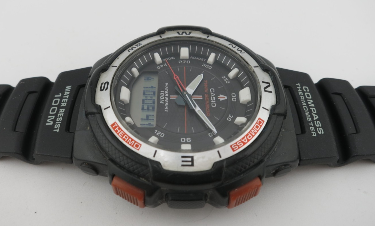 Casio Twin Sensor Ana/Digital Watch – SGW-500H /SGW500H-1B – New Batt + Band