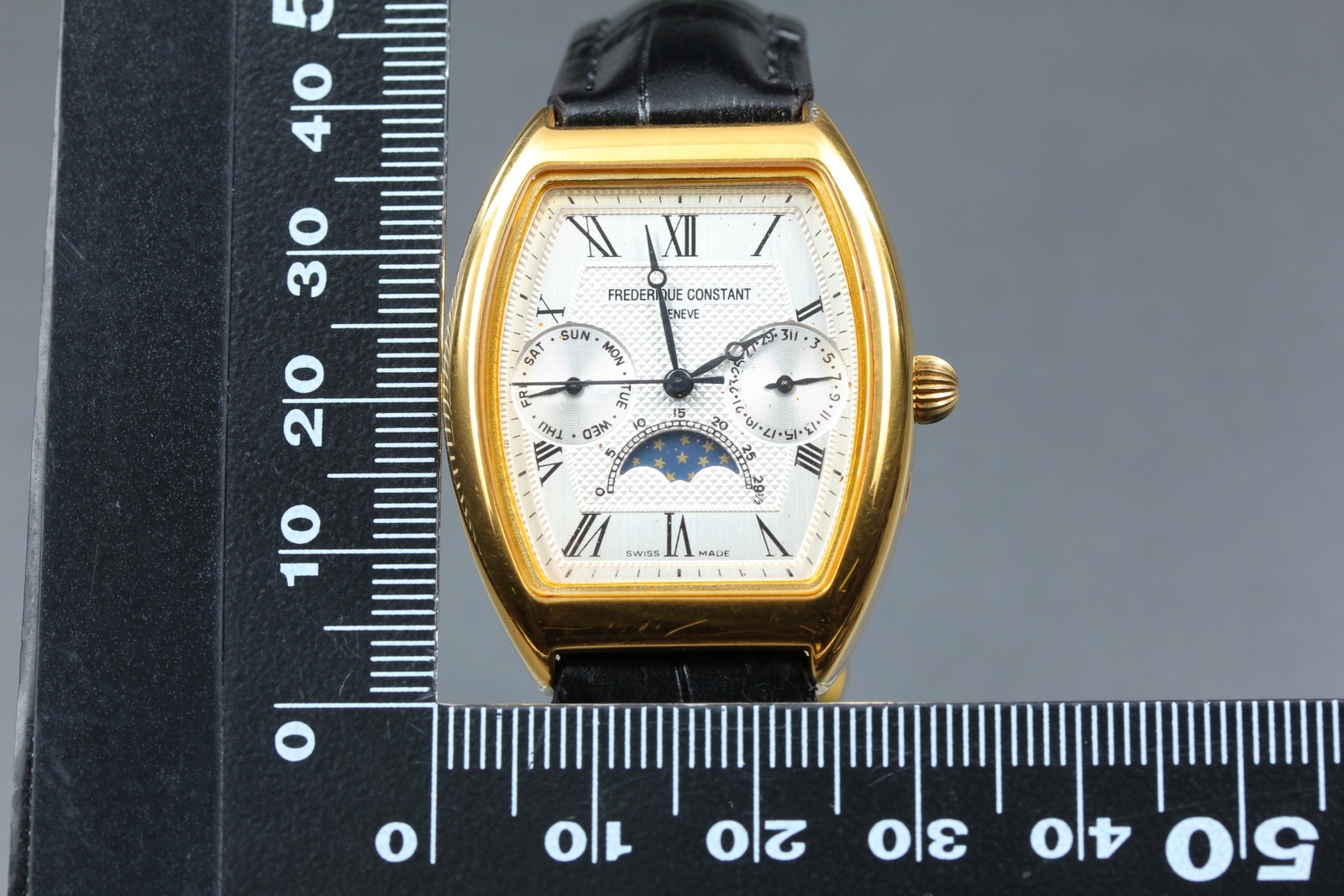 Frederique Constant FC260X3T5/6 Moon Phase Gold Quartz Men’s Watch [Near MINT]