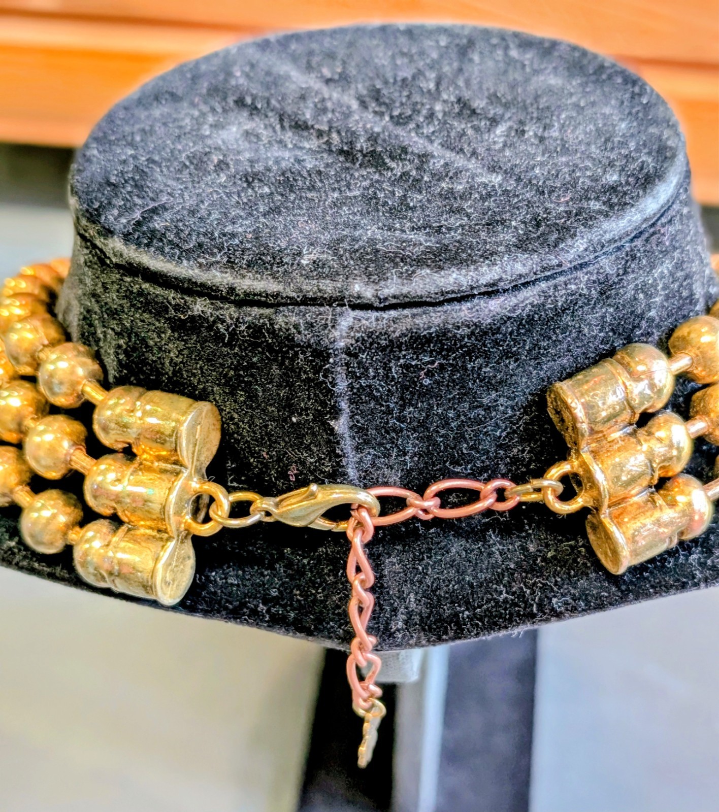 MCM Brass 3 Strand Necklace