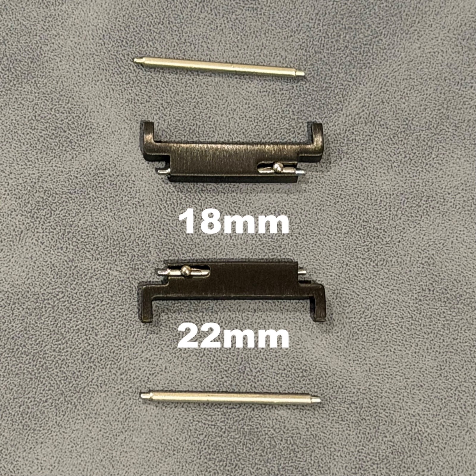 22mm Strap Adapter for 18mm Watch Lugs Quick Release Stainless Steel Brushed Set