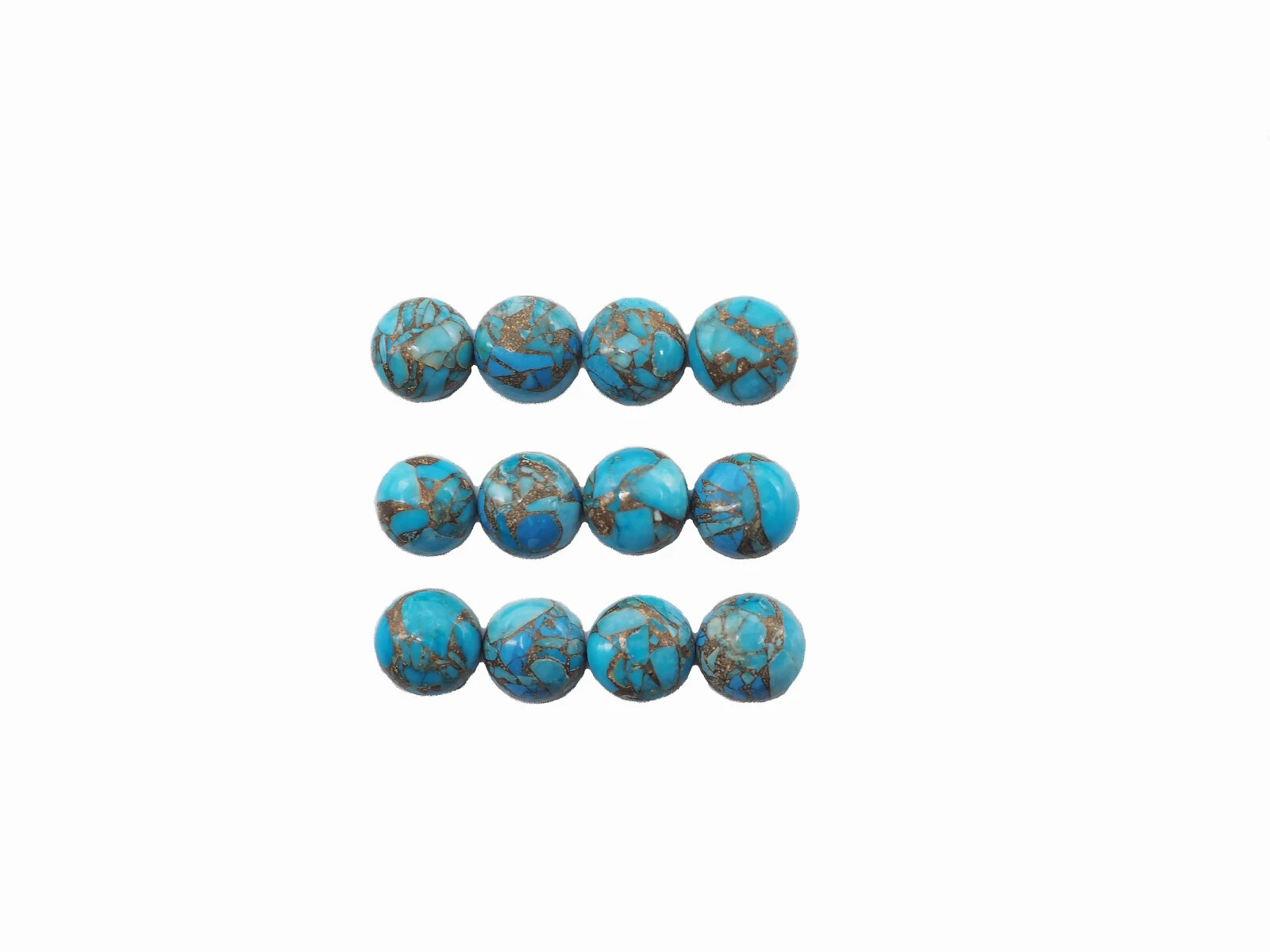 Blue Copper Turquoise Cabs Round 6mm Approximately 11 Carat (GTG-BT-12)