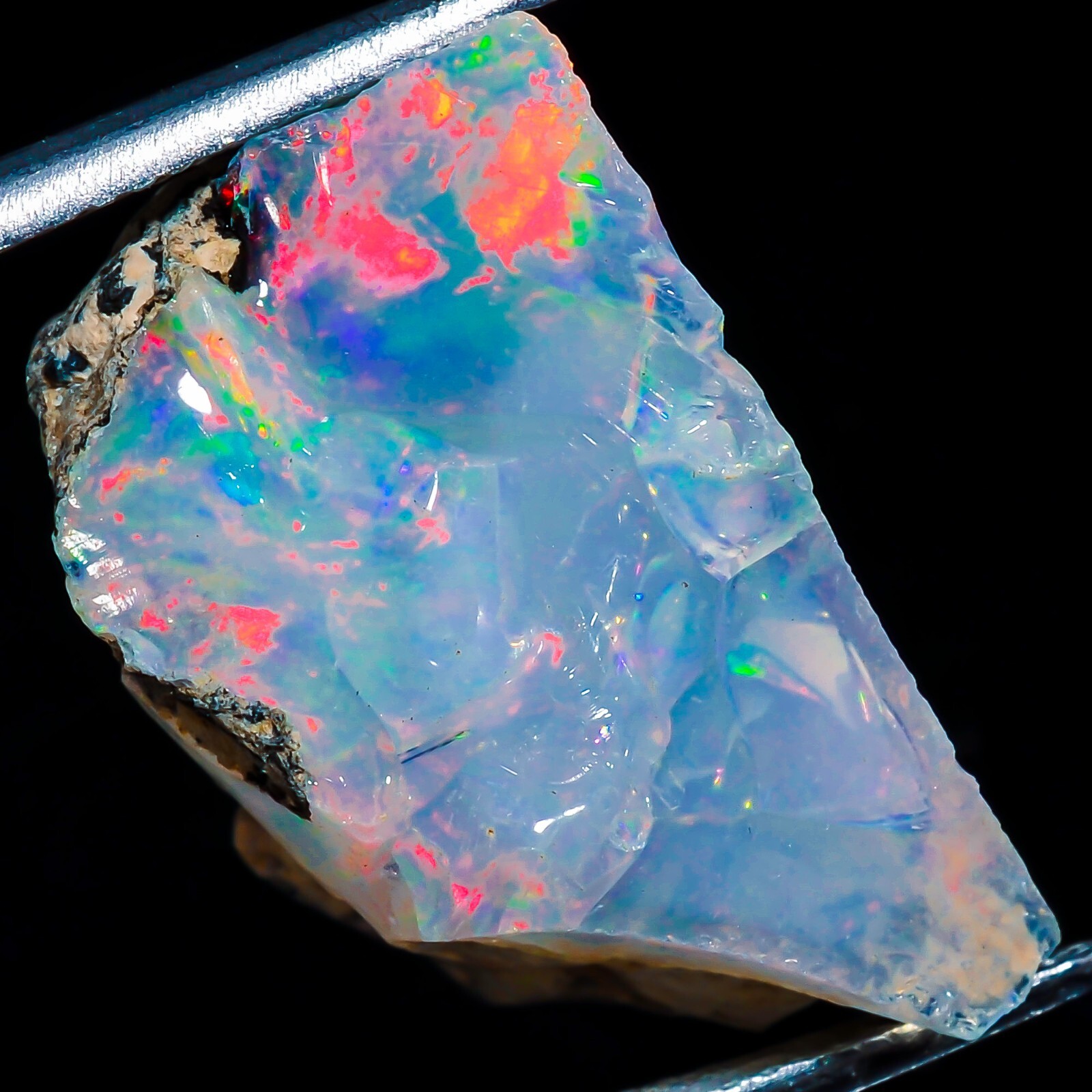 Untreated 16.15 CT Ethiopian Opal Rough, A+ Natural Crystal Welo Opal 16X21X13mm