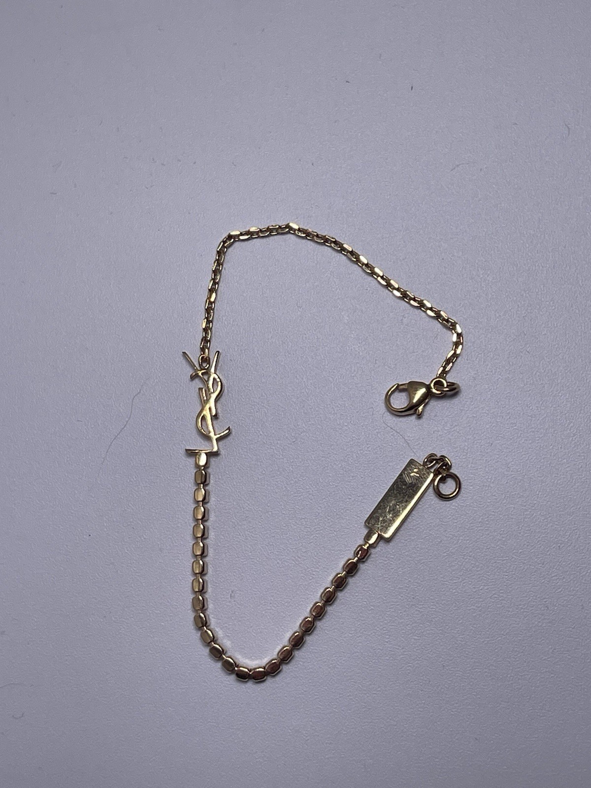100% AUTHENTIC YSL Saint Laurent Cassandre Charm Bracelet SIZE M