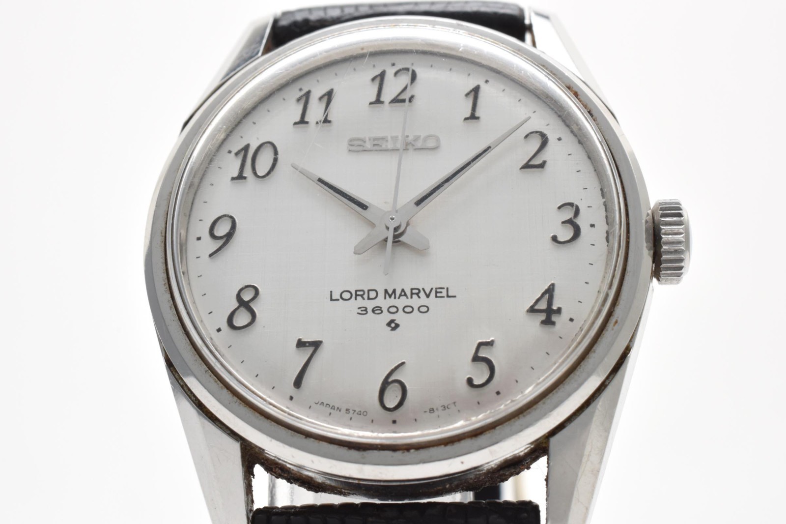 [EXC+5] Vintage SEIKO Lord Marvel 5740-8000 36000 35mm Silver Manual Mens Watch