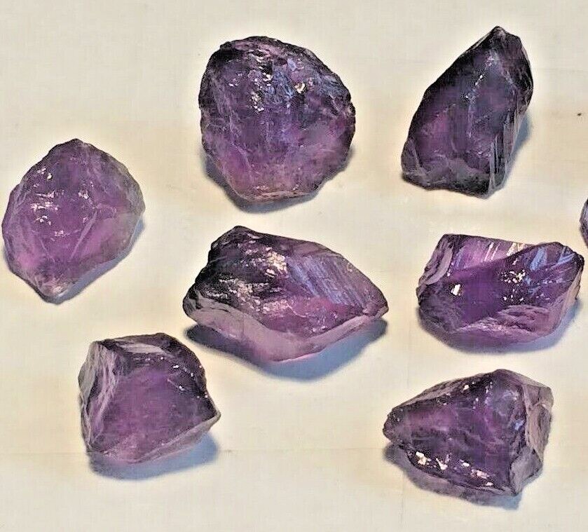 Amethyst Large Faceting Rough Earth Mined Gemtones Excellent Deep Colours