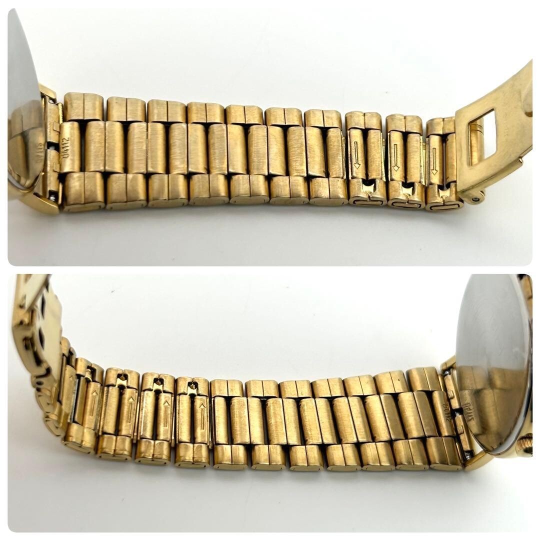 Longines L4.637.2 Mens Quartz Gold Dial Roman Dress Watch Running 31.9mm