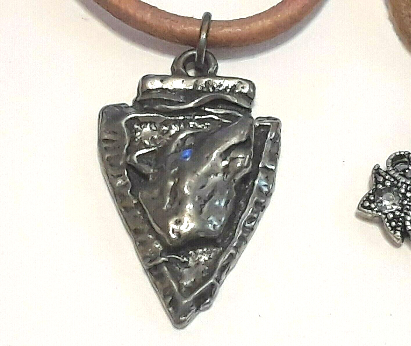 Animal shape pendants silver tone on leather rope chains 18″ long. 5 necklaces