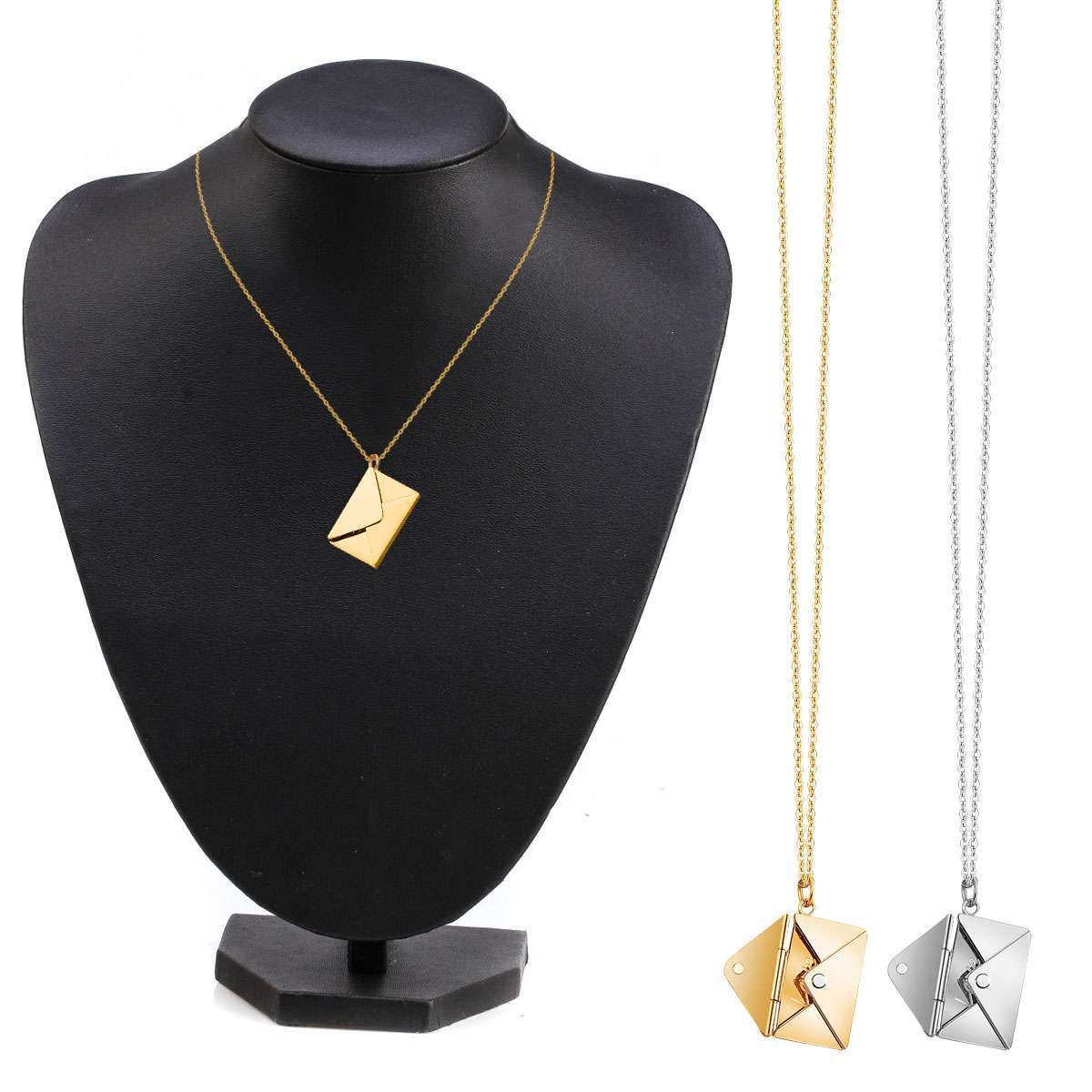 Love You Letter Envelope Pendant Necklace for Women Lover with Luxury Gift Box