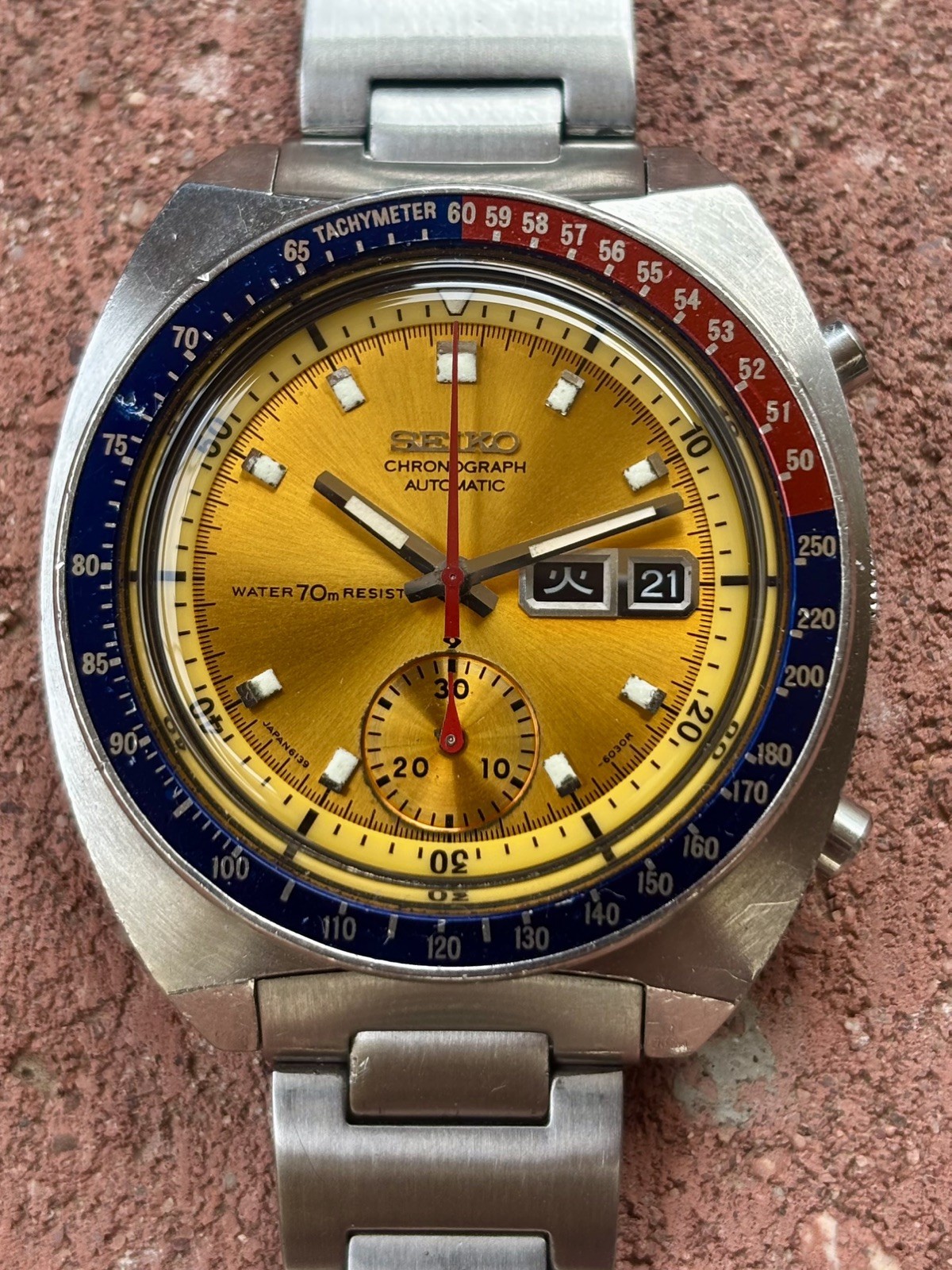 Seiko 6139-6002 Pogue Resist Dial Kanji Day Wheel January 1972 Serviced