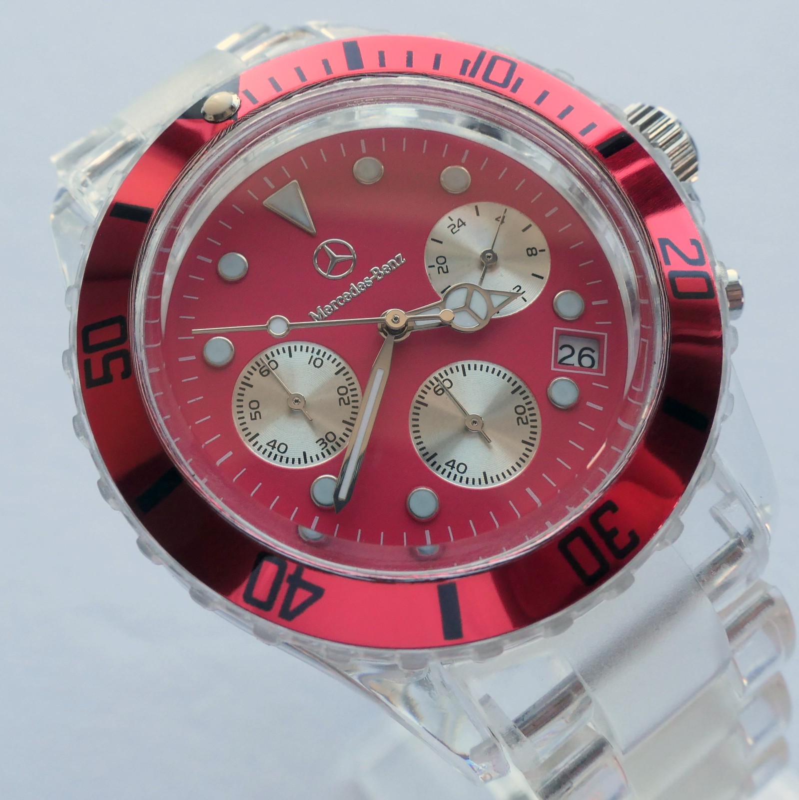 Mercedes Benz Motorsport AMG Racing Driver Sport Car Accessory Chronograph Watch