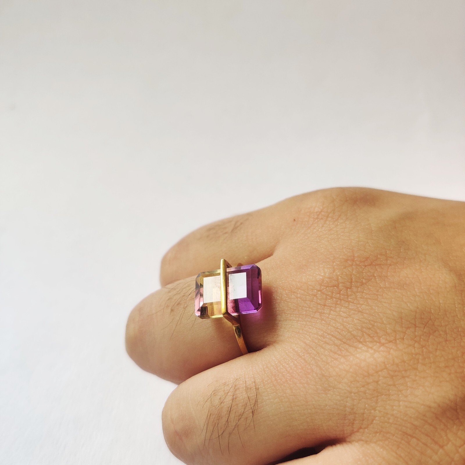 925 Starling Silver Created Amethyst Ring Size 7 Handmade Art And Deco Victorian