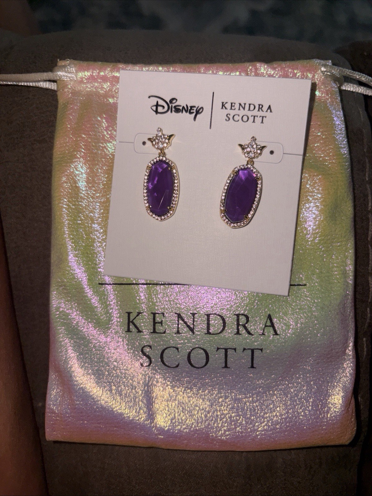Kendra Scott Disney Dana Earrings in Mauve Mother-of-Pearl