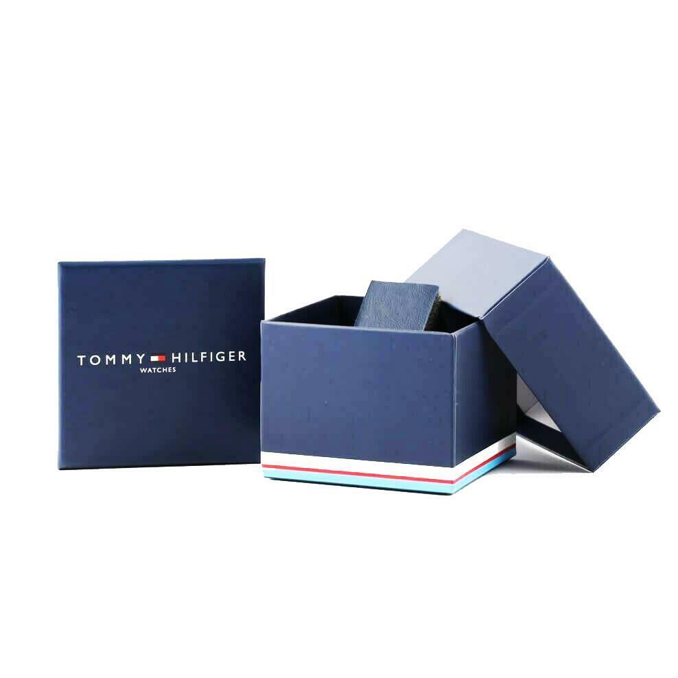 NEW TOMMY HILFIGER “ICONIC” TH1791562 SILVER/GREY/BROWN LEATHER MENS WATCH