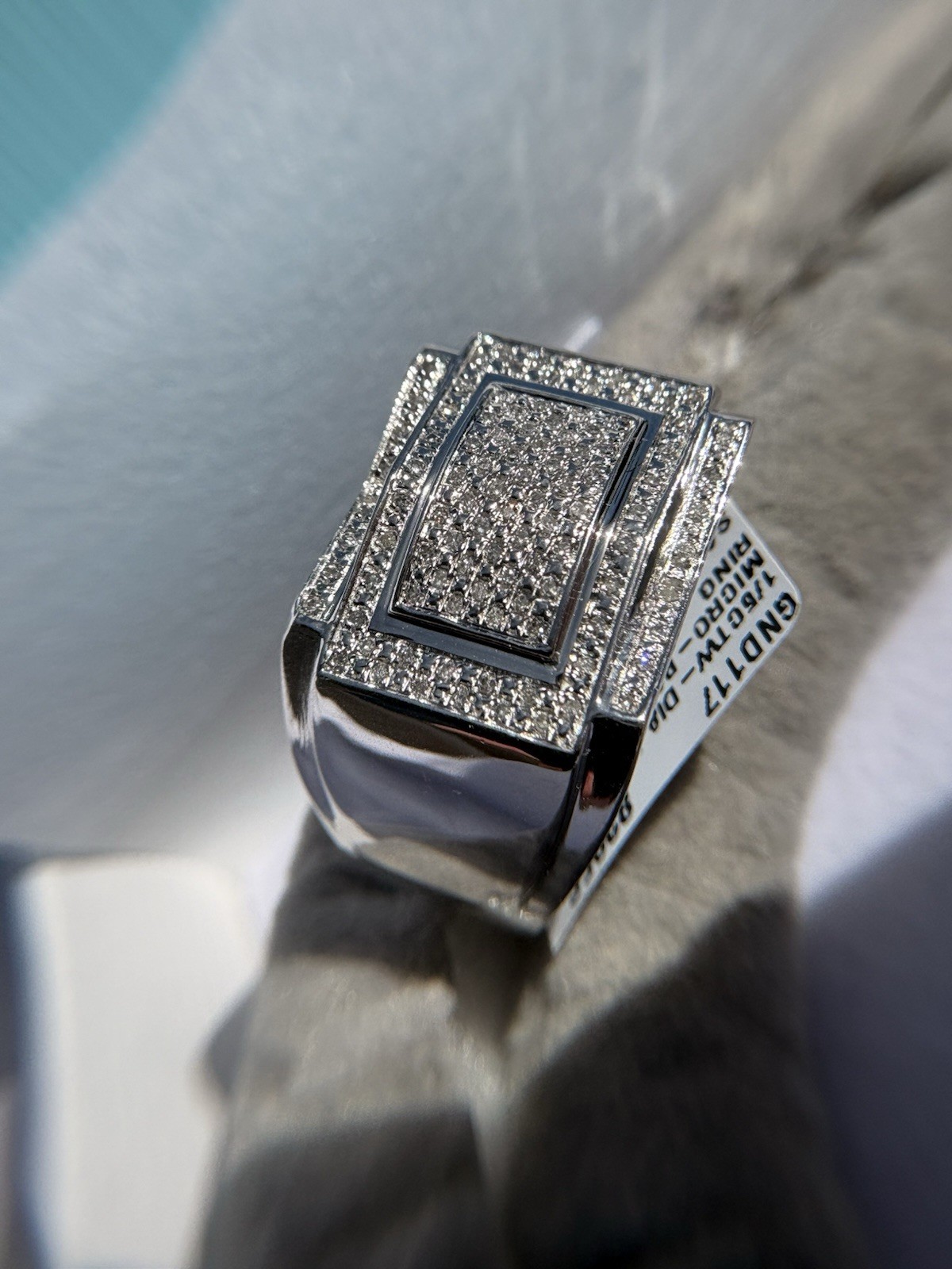 925 Sterling Silver Real Diamond Micro Pave Wide Band Size 10 Mens/unisex Ring