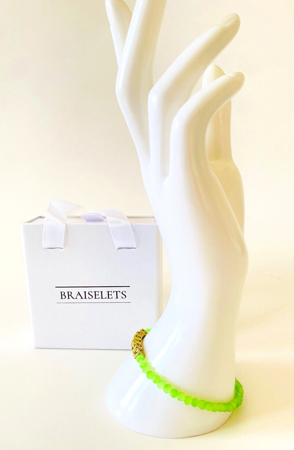 Neon Green Custom Name Team Bracelet Party Favor Personalized Gift For Kid Women
