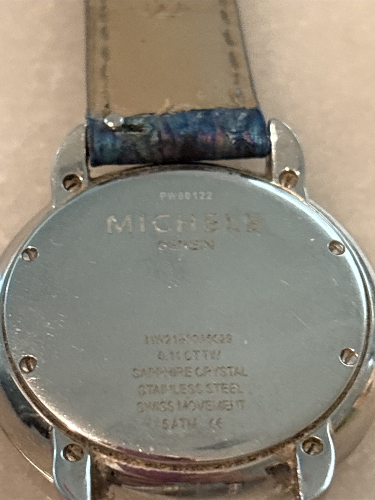 Michele Serein Diamond Dial Watch MW21B00A0029 Blue / Mid Teal Good + Pre Owned